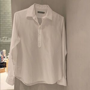 White Henley shirt